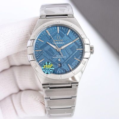 Omega 5th Constellation Meteorite 41MM 8900 Movement 316L Steel Stainless Steel Strap Men Watch
